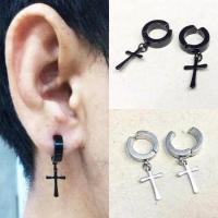 ราคา ต่างหู ไม่ต้องเจาะหู ตุ้มหู จิว ไม้กางเขน 1 ชิ้น (621508599)