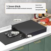 ราคา 1ชิ้นชั้นวางเครื่องทำครัวสแตนเลสเหนี่ยวนำฝาครอบป้องกันเตาแก๊สสำหรับชั้นวางบนเตาอุปกรณ์สำหรับเปลี่ยนฝาครอบตู้ (19407662908)