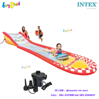 ราคา Intex ส่งฟรี สระน้ำสไลเดอร์ เรสซิ่ง ฟัน 5 61x1 19x0 76 ม รุ่น 57167 ที่สูบลมไฟฟ้า (5215512214)