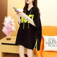 ราคา เสื้อยืดผ้าฝ้าย2023สำหรับผู้หญิงลำลองของเกาหลีแบบสบายๆใหม่แขนสั้นเสื้อหมวกฮู้ดขนาดพิเศษสไตล์ Ins สำหรับฤดูร้อน (17466086767)