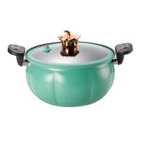 ราคา หม้อความดันขนาดเล็กฟักทองไม่ติดมัลติฟังก์ชั่นซุปหม้อเตาแก๊สเครื่องมือครัวสากลพร้อมฝาแก้วสีเขียว 28 ซม (21203467465)
