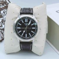 ราคา นาฬิกาCasio สายหนัง นาฬิกาข้อมือคาสิโอ้ ผู้ชายผู้หญิง สายหนัง กันน้ำ หน้าปัดดีไซน์ขีด ขนาด 40 mm แถมฟรีกล่องCasio (20859626145)