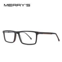 ราคา MERRYS DESIGN Men Square Classic Glasses Frames Acetate Optics Frame Luxury Prescription Glasses Frames Optical Eyewear S2944 (11716145940)