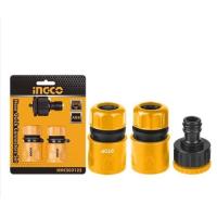 ราคา INGCO ชุดข้อต่อสายยาง 3 ชิ้นชุด รุ่น HHCS03122 Hose Quick Connectors ข้อต่อสวมสายยาง ข้อต่อเครื่องฉีดน้ำ (7425499255)