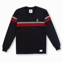 ราคา เสื้อยืดแขนยาวคาดแถบ 3 สี ปักนก L17 เสื้อกันหนาว (2787626189)