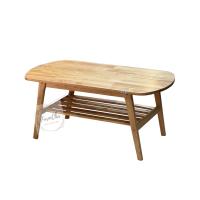 ราคา โต๊ะกลางไม้ยางพาราแท้ กันน้ำกันความร้อนได้ดีขนาด100cm (20025990181)
