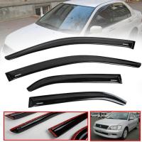 ราคา กันสาดประตู คิ้วกันสาด รุ่น มิตซูบิชิ แลนเซอร์ ซีเดีย MITSUBISHI LANCER CEDIA EK ปี 2000 2007 สีดำ โลโก้ขาว 4 ชิ้น (687042802)