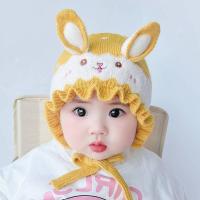 ราคา พร้อมส่ง หมวกไหมพรมเด็ก 3เดือน 3ปี รอบหัว 42 52 cm หมวกกันหนาวแบบผูกคาง ลายกระต่าย ชายระบายน่ารักๆ หมวกแฟชั่นเด็ก (16856928993)