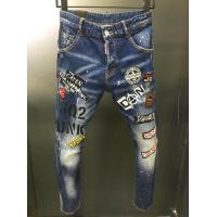 ราคา Dsquared2 Brand Mens Denim Pants Mens Casual Slim DSQ Print Badge Embroidery Hole Jeans Retro Stretch Denim Trousers Streetwear (16492791010)