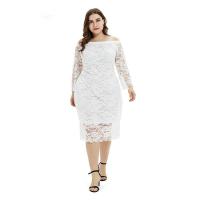 ราคา Women Lace Elegant Long Dress Robe Plus Size XL 4XL XXL XXXL 3XL XXXXL Party Cocktail Evening Night Birthday Black White Dresses (11645134149)