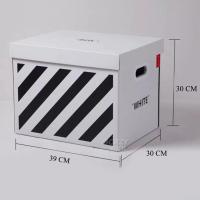 ราคา ส่งจากไทย กล่องเก็บของ กล่องเอกสาร กล่องกระดาษ กล่องใส่ของพับได้ มี 2 ขนาด CRZY BKK กล่องแต่งบ้าน กล่องลายแฟชั่น (20211627167)