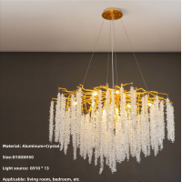 ราคา โคมไฟจี้โคมระย้าโครเมี่ยมคริสตัลกิ่งต้นไม้สำหรับห้องรับประทานอาหารอยู่อาศัยติดตั้งไฟระย้าสำหรับโคมไฟแขวนห้องครัว (18893885466)