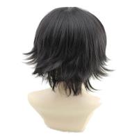 ราคา WoodFestival วิกวิกผมปลอมสำหรับผู้ชายสำหรับสั้นสำหรับผู้ชายคอสเพลย์สีแดงสีเขียวตรงสีชมพูขาวดำส้มสีน้ำตาลสีน้ำเงินม่วง (19939782393)