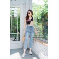 ราคา ยีนส์สาวอวบขา7ส่วนแต่งกระเป๋าหน้าค่ะ (15697859636)