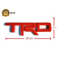 ราคา แผ่นป้ายโลโก้ TRD LOGO ยักษ์ แผ่นป้ายติดกระจังหน้า สีแดงขนาด 20cm x 5 5cm TOYOTA VIGO REVO TIGER MIGHTY X มาร้านนี่จบในที่เดียว (10302700533)