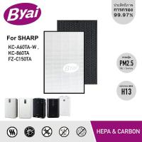ราคา แผ่นกรองเครื่องฟอกอากาศ Sharp KC A60TA W KC 860TA FZ C150TA ใช้แทนแผ่นกรองรุ่น Sharp FZ A60HFE และ FZ A60DFE (9645751781)