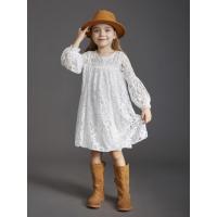 ราคา ชุดเดรสแขนยาวสีชมพูสีขาวสำหรับเด็กผู้หญิงชุดเดรสปาร์ตี้เจ้าหญิงหรูหราสไตล์โบฮีเมียนเสื้อผ้าสำหรับ3 12y (19908337001)