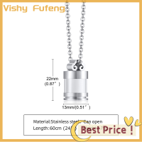 ราคา สร้อยคอหลอดแก้วใสรูปทรงกลวงสำหรับผู้หญิงผู้ชายโกศใส่เถ้ากระดูกจี้เครื่องประดับที่ระลึกระลึก (19845380768)