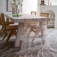 ราคา Organza Embroidery Tablecloth Bud Silk Yarn Dessert Table Decortion Wedding Dress Lace Fabric Background Tablecloth Handmade DIY (20234659163)