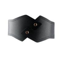 ราคา Fashion Women Belt PU Leather Wide Elastic Waist Belt Ladies Dress Down Coat Corset Waistband (19794128470)