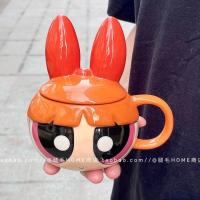 ราคา พร้อมส่ง แก้วน้ำ พาวเวอร์พัฟฟ์เกิลส์ The Powerpuff Girls แก้วมัค Mug cup แก้วกาแฟ มีฝาปิด เซรามิค ceramic ของขวัญ 70073 (21134831282)