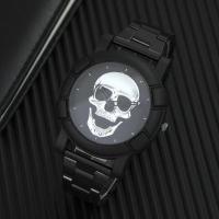 ราคา แฟชั่น Cool Ghost Head นาฬิกาผู้ชายเข็มขัดเหล็กนาฬิกาควอตซ์เทรนด์ใหม่ Skull Head Men S Watch (21188760269)