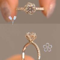 ราคา แหวนเพชร Mosang เงินสเตอร์ลิงไม่ซีดจางเปิดหกกรงเล็บหนึ่งกะรัตคู่รักชายหญิง dr แหวนคู่ของขวัญแต่งงาน hot (19636526137)