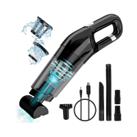 ราคา Hand Held Vacuum Cleaner Rechargeable Small Car Vacuum Black with 120W High Power (17467441575)
