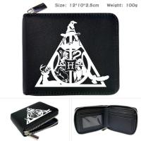 ราคา Harry Potter Men Women กระเป๋าสตางค์การ์ตูน Bifold Zipper Trifold Leather Short Money Clip Rugged Student Half Fold Short Carrying Card Case (15945612453)
