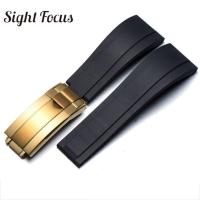 ราคา 20mm 21mm Watchband for Rolex Yacht Master GMT II Submariner Daytona Cosmograph Deep Sea Rubber Watch Band Strap Sea Dweller Sky (16968222267)
