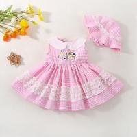 ราคา ชุดเดรสแขนกุดคอตุ๊กตาลายสก๊อตมีหมวกลายดอกเดซี่สีเหลืองสีม่วงสีชมพูสไตล์เกาหลีสำหรับเด็กผู้หญิงอายุ1 2ขวบ2ชิ้นค่ะ (15830884599)