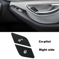 ราคา สติกเกอร์ติดปุ่มล็อคประตูรถยนต์สีดำสำหรับ Mercedes Benz C E S Class GLC W205 W213 X253 Vento W447 W222ตกแต่งรถยนต์ (19719828608)