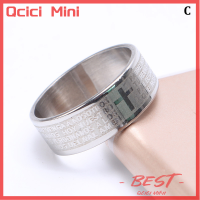 ราคา Qcici แหวนคู่รักสำหรับผู้หญิงทำจากเหล็กไทเทเนียมแหวนใส่นิ้วลายตัวอักษรแนววินเทจเครื่องประดับผู้ชายแฟชั่น (20172867283)
