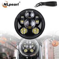 ราคา NLpearl ไฟหน้ารถจักรยานยนต์ LED ทรงกลม12Vไฟหน้ารถหลอดไฟ2โหมดเหมาะสำหรับ5 75นิ้วไฟเลี้ยวแบบย้อนยุค (10427935233)