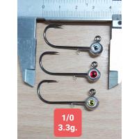 ราคา หัวจิ๊กกลม หัวจิ๊กเหยื่อยาง หัวจิ๊กปลายาง jig head ตา3D ตัวเบ็ดขนาด1 0 1ห่อบรรจุ3อัน คละอย่างละสี (16581667931)