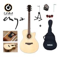 ราคา ENYA กีตาร์โปร่งไฟฟ้า รุ่น EAG 40 EQ ฟรีกระเป๋า ขาตั้ง clip tuner ปิ๊ก ประแจ (859796834)