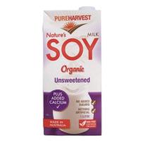 ราคา PUREHARVEST Organic Soy Milk Unsweetened Plus Added Calcium เพียวฮาร์เวสต์ ออแกนิค นมถั่วเหลือง แคลเซียมสูง สูตรไม่หวาน 1000ml (10593073578)