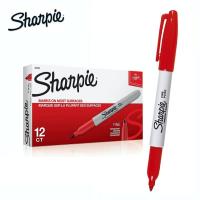 ราคา Sharpie ปากกาเคมี ปากกา Permanent ชาร์ปี้ Fine 1 0mm สีแดง กล่องละ 12 ด้าม (15856807634)