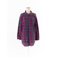 ราคา H M เสื้อเชิ้ตแขนยาว พิมพ์ลายตารางกระดุมหน้า Preloved (20613907152)