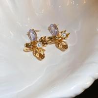 ราคา ต่างหูเม็ดกลมไข่มุกหินต่างหูเงินทอง Electroplated แท้เซอร์โคเนียมดอกไม้ต่างหูที่หรูหราอ่อนต่างหูสีแดง (20488320038)