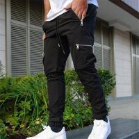 ราคา Jogger Sweatpants Track Pants Men Slim Fit Workout Trousers Male Multi pocket Casual Skinny Pants Mens Zipper Design Sportswear (12268664094)