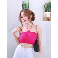 ราคา เสื้อเกาะอก ไหมพรมเกาะอก 3 in 1 ใส่ได้หลายแบบ มาพร้อมสายผูกเก๋ๆ ผูกคอได้ ผูกโบว์ ผูกเอวก็ยังได้ อวดหุ่นแซ่บ เห็นแล้วซูดปาก (4615856182)