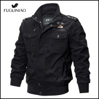 ราคา TTU TOP FUGUINIAO บอมเบอร์แจ็คเก็ตทหารผู้ชายแจ็คเก็ตนักบินหลายกระเป๋าลำลองฤดูใบไม้ผลิฤดูใบไม้ร่วงแจ็คเก็ตทหารขนาดใหญ่พิเศษ M 6XL 1127 (21001819818)