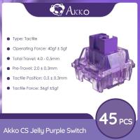 ราคา Akko CS Switches with Stable Dustproof Stem 45pcs Jelly Switch for MX Mechanical Keyboard Jelly Purple Sakura (14703112368)