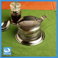 ราคา ส่งฟรี ที่ใส่เครื่องปรุงแก้วพร้อมฝาปิดสเตนเลส Twin Fish รหัส CJS 21 (1381398034)