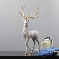 ราคา รูปปั้นกวางเรนเดียร์รูปปั้นกวางคุณภาพสูงเรซิ่นรูปแกะสลัก ELK การตกแต่งบ้านหรูสำหรับห้องนั่งเล่นของตกแต่งโต๊ะนอร์ดิกใหม่ (20572062702)