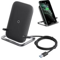 ราคา Baseus 15W QI ตั้งได้ นอนได้ ที่ชาร์จไร้สาย แท่นชาร์จเร็วไร้สาย Rib Wireless Charger บริการเก็บเงินปลายทาง สำหรับคุณ (16195801298)