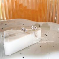 ราคา silver 92 5 ก้านเงินแท้ ต่างหูเพชร ตัวเรือนทองชุย 14k (18146258275)