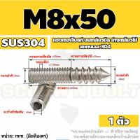 ราคา แฮงเกอร์โบลท์ งานไม้ ต่อเฟอร์นิเจอร์ กันสนิม สแตนเลส 304 บนเกลียวมิล ล่างเกลียวไม้ M4M5M6M8M10M12 Hanger Bolt SUS304 (17142005233)