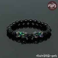 ราคา อาเป่า หินนิลดำ Onyx ขนาด 8 มิล ประดับปี่เซียะ 5 ธาตุ 1 คู่ ปี่เซียะเปลี่ยนสี ปี่เซียะ 5 สี คัดหิน หินนิลกาฬ กำไลหินสี กำไลหินนำโชค (18049631414)